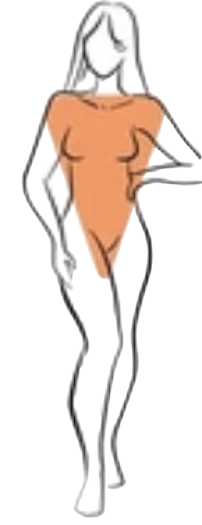 inverted triangle body type icon